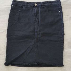 Denim Skirt Black